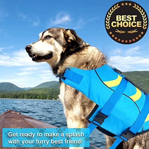 Fragralley Shark Dog Life Jacket, Adjustable Dog Life Vest with Shark Fin, Suit for Small Medium Large Dog Life Vest for Swimming and Boating - Thumbnail 3