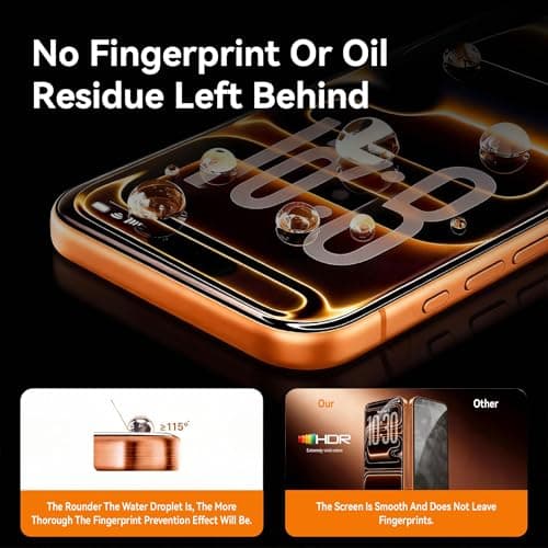 BJVVKW 4 Pack for 13 Plus/14 Plus plus screen protector 6.7Inch Tempered Glass Optional with Install Frame Sensor Protection, Dynamic Island Compatible, Case Friendly - Thumbnail 5