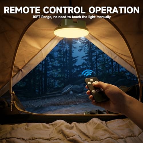 Solar Camping Lantern Rechargeable with Remote, 2400LM LED Tent Light 15000mAh Up to 120HRS Lasting, Outdoor Waterproof Solar Lanterns for Power Outages, Emergency, Camping, Hiking, Green - Thumbnail 3