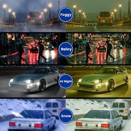 Xfeel Night Driving Glasses Over Prescription Glasses for Women Anti Glare Night Vision Glasses for Low-Light Conditions - Thumbnail 5