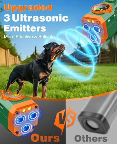 2026 Upgraded Smart Display Anti Barking Device for Dogs, 3X Dog Bark Deterrent Devices Bark Control with Screen & Flashlight, Rechargeable Dog Barking Silencer Portable for Indoor & Outdoor Use - Thumbnail 4