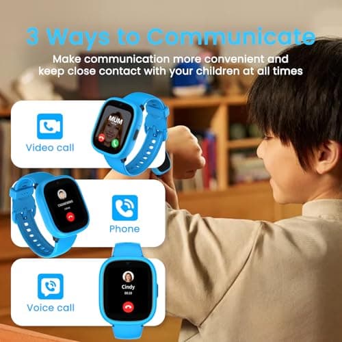 LAGENIO K3 Smart Watch for Kids with GPS Tracker, 1.7 Inch HD 4G Smartwatch with Video Calls, Texting, and Parental App, SOS, Music, Alarm Clock, School Mode, IP68 Waterproof for Ages 5-12 - Thumbnail 2