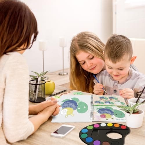 Kalysky Paint with Water Books for Kids Ages 2-4 4-8, Watercolor Coloring Book for Kids, Toddlers Watercolor Painting Book, Water Color Paint Set for Kindergarten Art Craft Drawing Gift - Thumbnail 5