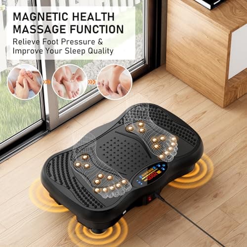 Vibration Plate Exercise Machine, 130 Levels Full Body Workout Vibrating Plate for Lymphatic Drainage Weight Loss, 450 Lbs Capacity Shake Fitness - Thumbnail 5