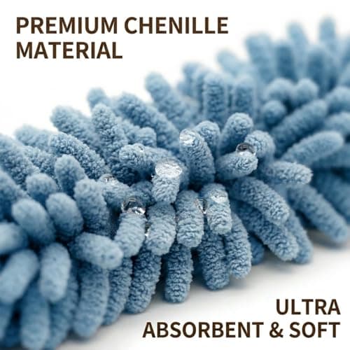 FAGOBI Cute Dog Chenille Hand Towel, 3D Fuzzy Puppy Hangable Ball Hand Towel Microfiber Super Soft Absorbent Bathroom & Kitchen Towels with Hanging Loop, Can Be Placed on the Sink Countertop (Blue) - Thumbnail 5