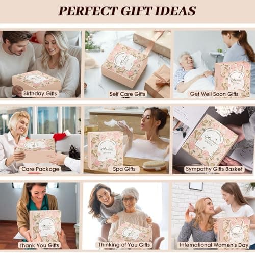 Birthday Gifts for Women, Self Care Gift Basket for Her, Thinking of You Care Package, Get Well Soon Gift Set for Best Friend, Sister, Mom, Wife, Coworker - Thumbnail 6