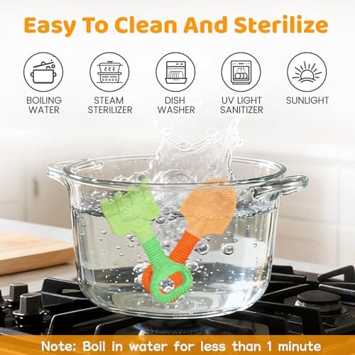 Gardening Tools Baby Teething Toys, Baby Essentials, Shovel & Rake Teething Toys for 3-6 6-12 Months, Food Grade Silicone Teether Infant Toy,First Gifts Christmas Stocking Stuffers for Babies BPA Free - Thumbnail 4