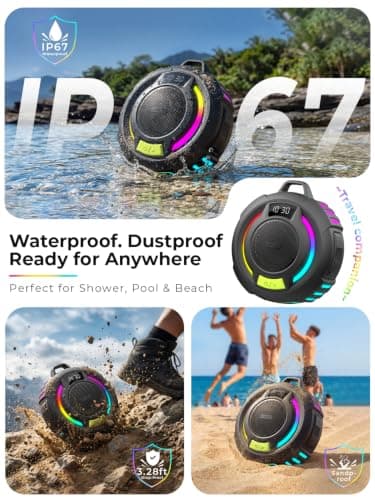 havit Bluetooth Shower Speaker IP67 Waterproof Portable Speakers Wireless - Thumbnail 2