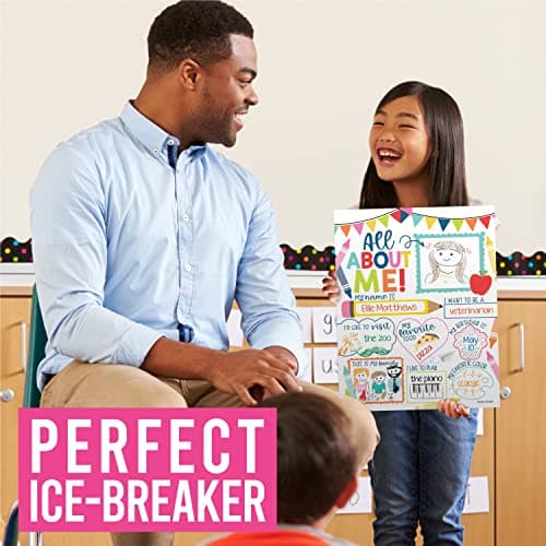 Hadley Designs All About Me Posters for Classroom Must Haves - 20 Star Student Poster, 100 Days of School Items, Star of The Week Poster Elementary Classroom Decor, End of School Year Teacher Supplies - Thumbnail 2