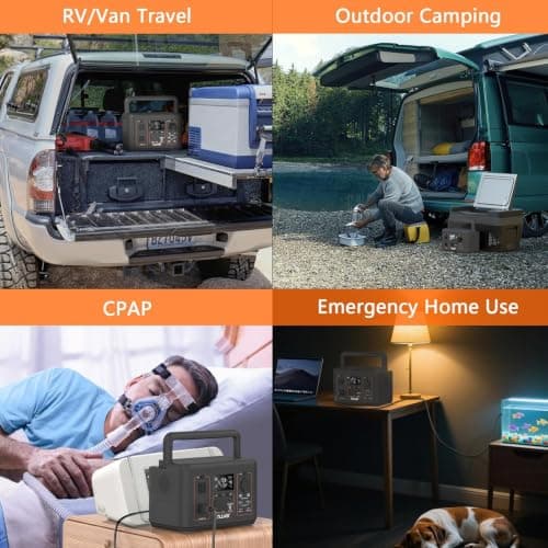 ALLWEI 500W Solar Generator with 100W Solar Panel, 512Wh LiFePO4 Battery - Thumbnail 5