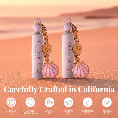 PUREAMOR Pheromone Perfume for Women, Saffron Rouge 2-Pack Keychain Perfume – Warm Spicy Scent with Saffron, Amberwood & Cedarwood, Long Lasting Eau de Parfum, 0.07 oz / 2 ml Each - Thumbnail 5