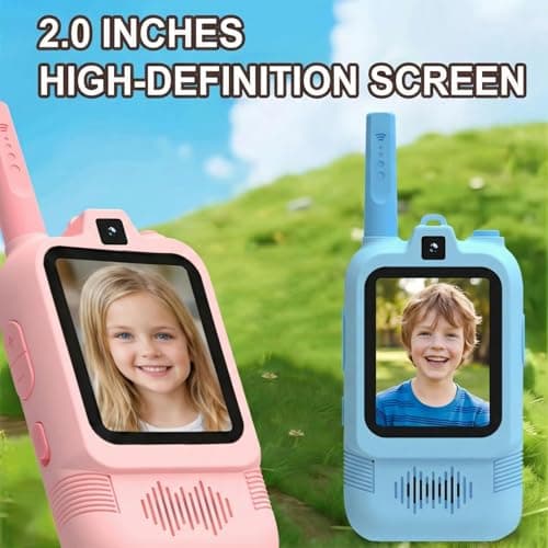 Upgraded Video Walkie Talkies for Kids, Dual Camera Long Range for Selfie & Discovery, Rechargeable 2-Way Radios for Camping Hiking & Backyard, Indoor Outdoor Toys Gifts for Age 3-12 Boys Girls - Thumbnail 5