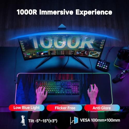 KTC 27 Inch 240Hz Curved Gaming Monitor, 2K QHD 2560x1440P Computer Monitor with 1000R, 2500:1 Contrast, Adaptive Sync, DP 1.4, HDMI 2.0, VESA, Tiltable, H27S25E - Thumbnail 4