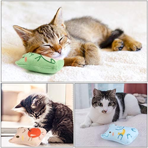 Dorakitten Catnip Toys for Indoor Cats - 5PCS Plush Cat Chew Toys Teething Interactive Catnip Filled Kitten Toy Soft Pet Toy - Thumbnail 2