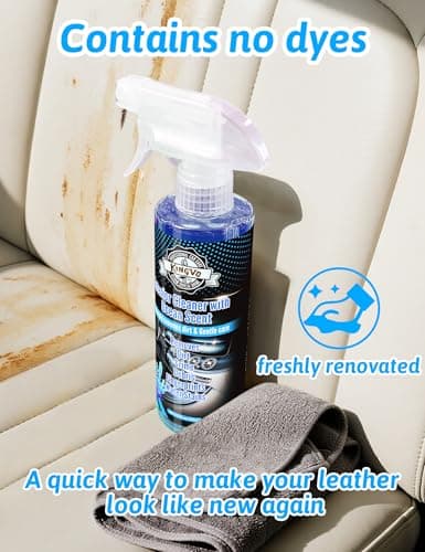 Car Cleaner Interior, Leather Cleaner Upholstery Interior Ceaning Kit Carpet Dashboard Shiny Car Stuff for Vinyl,Plastic,Fabric,Carpet & More,Ocean Scent - Thumbnail 2