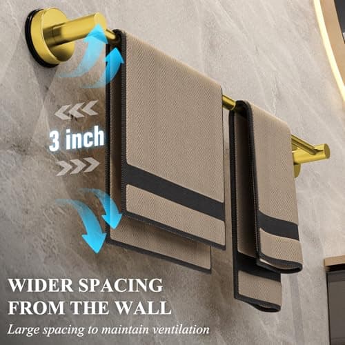 Towel Bar for Bathroom Wall,Adjustable 12~21 Inch Towel Racks for Bathroom Wall Mounted, Towel Holder for Glass Shower Door,Bathroom Accessories,Ap - Thumbnail 3