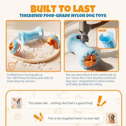FOXMM Interactive Treat Dispensing Dog Toys – Adjustable Puzzle Toy to Keep Dogs Busy, Enrichment, Mental Stimulation, Cognitive Fun and Boredom Buster for Puppy Teething, for Small Medium Dogs - Thumbnail 5