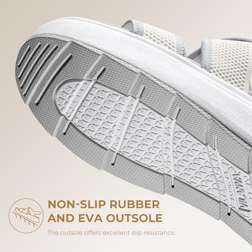Vilanva Women's platform sandals Beige gray Size 9 - Thumbnail 6