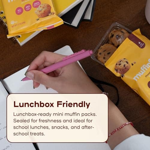 Muffinful Triple Blueberry Mini Muffins – Bakery Fresh Bite-Sized Treats – 60 Muffins Total (15 Packs of 4) – Less Sugar, Nothing Artificial, Individually Wrapped - Thumbnail 6