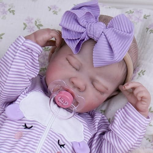 Milidool Realistic Reborn Baby Dolls - 20 Inch Lifelike Newborn Baby Doll Girl Real Life Baby Dolls with Weighted Soft Body Baby Gift with Accessories for 3+ Year Old Kids Girls Gifts, Pretend Play - Thumbnail 2