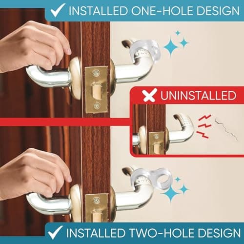 Strongest Home 12+8 Pack Door Stop Wall Protector for Door Handle - Clear & Invisible Wall Stoppers Wall Protector, Damage-Free Glass Shower Stopper, No Adhesive, Fits All Door Handle Types. - Thumbnail 6