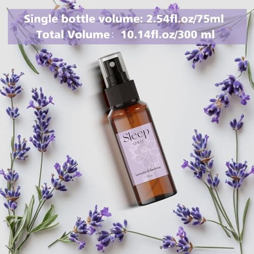 SCENTORINI Sleep Spray, 10.14 oz Calming Lavender Spray for Sleep, Lavender Essential Oil, 4 Pack Relaxing Aromatherapy Mist for Bedding Fabric, Room Spray Odor Deodorizer - Thumbnail 3