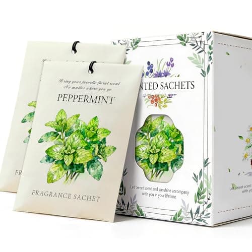 HOMELLAX Mint Scented Sachet Bags - 12 Pack Drawer & Closet Freshener, Long Lasting Odor Eliminator for Wardrobes, Cars & Storage, Home Fragrance Air Freshener Sachets - Image 1