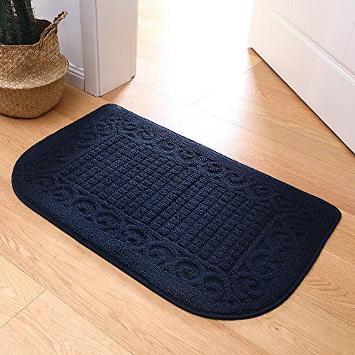 COSY HOMEER 32X20 Inch Anti Fatigue Kitchen Rug Mats are Made of 100% Polypropylene Half Round Rug Cushion Specialized in Anti Slippery and Machine Washable (Navy 2pcs) - Thumbnail 6