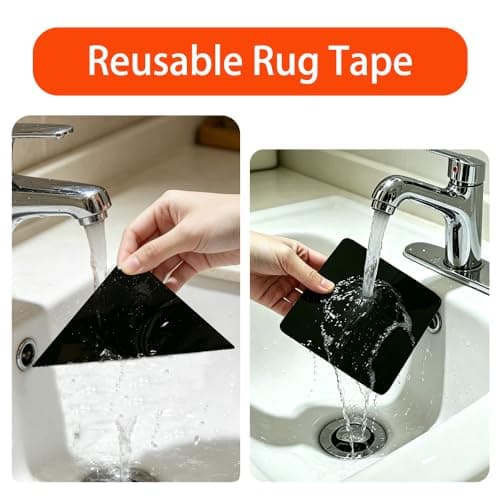 16 PCS Rug Tape，Carpet Tape，Non Slip Rug Pads Grippers for Hardwood Floors and Tiles，Reusable Rug Stickers Rug Tape for Area Rugs，Carpet Pads Rug Corner - Thumbnail 6