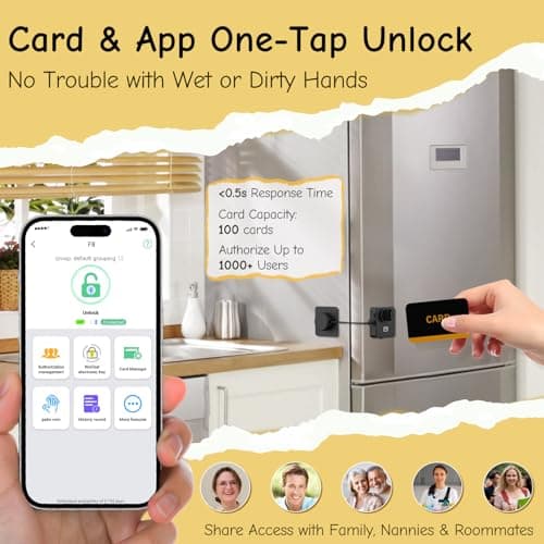 Palm Vein Fridge Lock, Smart Child Safety Lock for Refridgetor, Freezer - Thumbnail 3