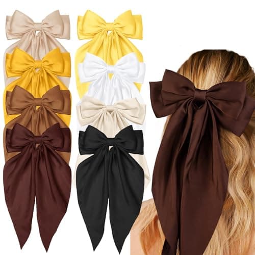 Hair Bows for Women Hair Ribbon Bow Hair Clips with Long Tails Vintage Hair Accessories for Women - Image 1