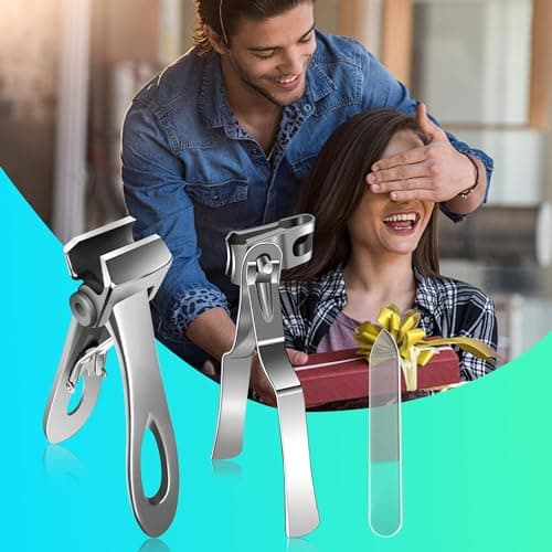 Werlla Nail Clippers for Men Thick Nails, 17mm Straight Wide Opening Extra Large Toe Nail Clippers for Adult & Easy Grip 360 Degree Rotary Toenail Clippers for Elderly Cutting Ingrown Toenails - Thumbnail 6