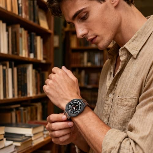 Leather Band Compatible with Samsung Galaxy Watch Ultra 47mm/Watch 8 7 6 5 4 FE 40mm 44mm/Watch 8 6 4 Classic/Watch 5 Pro, Premium Top Grain Leather Strap with Rugged Stainless Steel Connector for Samsung Watch Bands Men & Women - Thumbnail 5