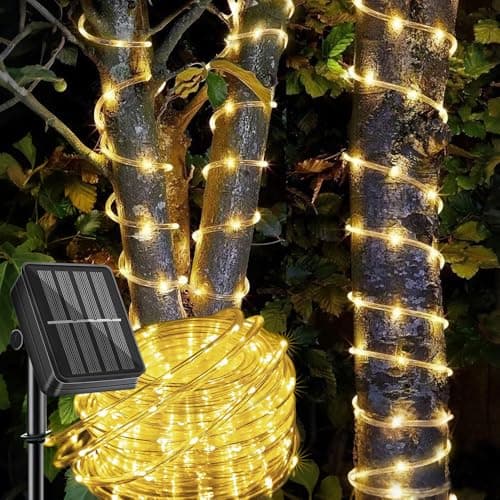 LairtPOW Solar Rope Light Waterproof IP65 39FT 100LEDs Outdoor LED ‎Solar Outdoor Lights for Party Garden Yard Home Wedding Christmas Halloween Holiday Tree Decoration Lighting - Image 1