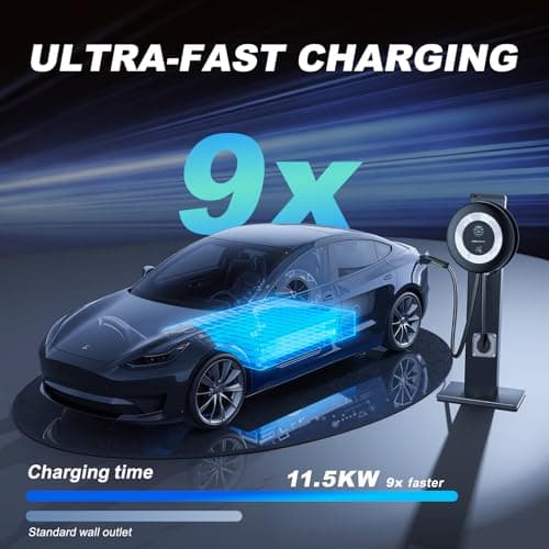 VDLPOWERVP Level 2 EV Charger, 11.5KW /50A Fast Home Charging Station, 27.3ft Extended Charging Cable, J1772 Wall Car Charger with Smart App (WiFi), 240V Electric Car Charger with NEMA 14-50 EC51B - Thumbnail 2