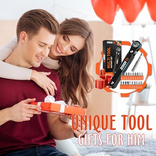 ZOOI 22 In 1 Ratchet Screwdriver Set, EDC Gear Tool Pocket Ratcheting Screwdriver, Valentines Day Gifts for Him Men Dad, 90 Degree Right Angle Screwdrivers, Tight Spaces Mini Ratchet Set - Thumbnail 2