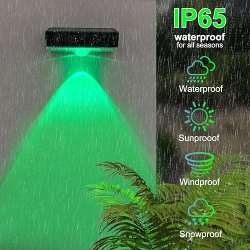 ZCXLIGHT Solar Fence Lights,Fence Lights Solar Powered Waterproof IP65 Multicolor Led 12 Fixed Colors ＆RGB Color Changing for Pool, Deck, Patio, Porch, Stairs, Holiday-4pack - Thumbnail 6