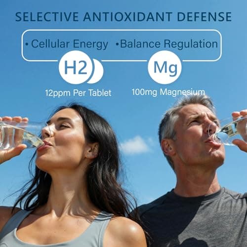 Molecular Hydrogen (H2) Tablets with Magnesium – 12 PPM Hydrogen Water Tablet for Drinking Water, Antioxidant-Rich, Supports Cellular Health, Recovery & Cognitive Function – Unflavored, 60 Tablets - Thumbnail 3
