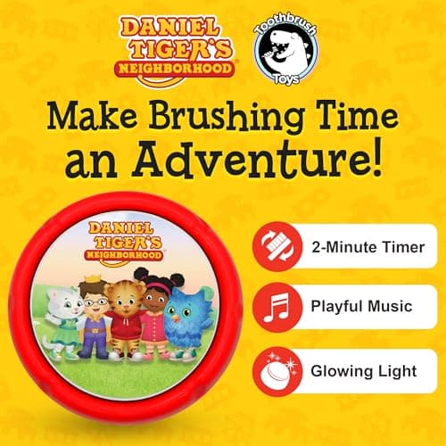 Daniel Tiger Toothbrush Timer for Kids – Musical 2 Minute Light-Up Teeth Brushing, Fun Kids Toothbrush Timer for 2 Minutes with Songs for Healthy Teeth - Thumbnail 5