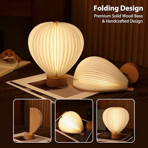 Hot Air Balloon Warm Night Light,Dimmable Touch Lamp for Bedroom,Portable Table Bedside Lamp,hot air balloon lantern decor,1200 mAh battery,Portable Camping Lamp for Outdoor,Bedroom,Party Decor - Thumbnail 3