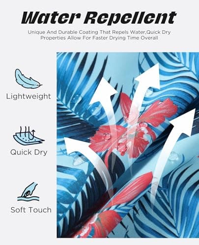 CoozySphere Mens 5 inch Swim Trunks with Mesh Lining Quick Dry Board Shorts 80 80s Vintage Bathing Suits M - Thumbnail 3