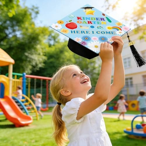 Lednica Blue Preschool Graduation Cap with Tassel, Class of 2026 Grad Hat for Boys Girls Kids, Graduation Gifts for School Ceremony Grad Party Photoshoot - Thumbnail 5
