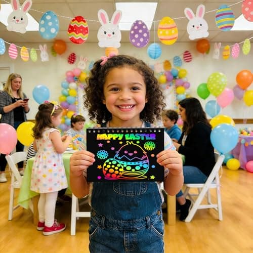 FEREDO KIDS Scratch Art Party Favors for Kids: 24 Pack Rainbow Scratch Art Notebook, Easter Basket Stuffers, Coloring Books Goodie Bags Stuffers for Kid, Bulk Classroom Birthday Gifts for Student - Thumbnail 3