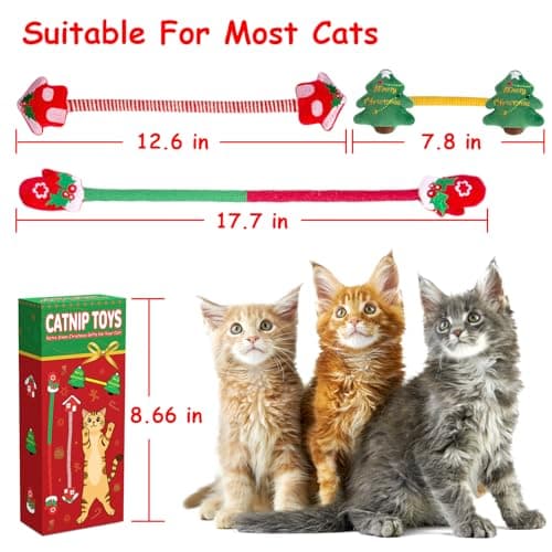 Retro Shaw Cat Chew Ropes 3PCS, Kitten Teething Toys for Indoor Cats, Natural Catnip Kicker Toys for Boredom Relief, Handmade Catnip Toys for Dental Health, Gift for Kitty - Thumbnail 6