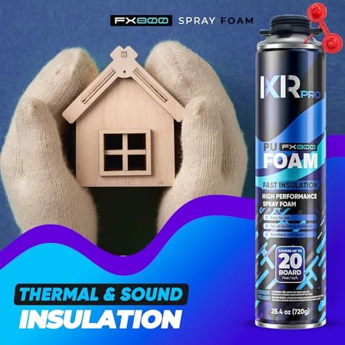 Spray Foam Insulation Can (24 x 26.46 oz. / 750 g) Expanding Sealant, Closed Cell Spray Foam Insulation, High Density, Walls Ceiling Windows Doors - Thumbnail 3