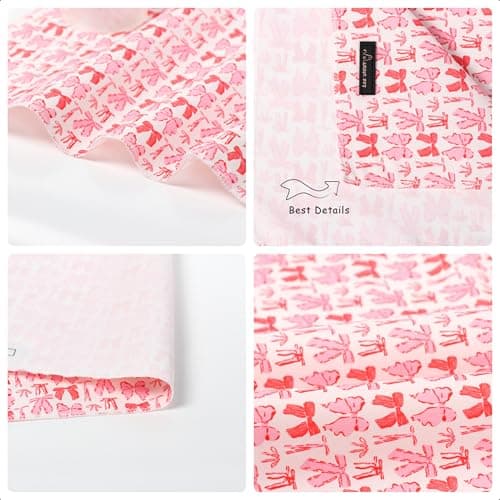 ARING PET Girl Dog Bandana, Cute Pink Bow Pet Bandanas Scarf Triangle Bibs Handkerchief for Puppy Small Medium Large Girly Dogs-L - Thumbnail 5