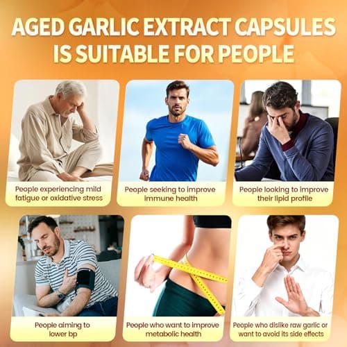 VivoNu Aged Garlic Extract Capsules, 10500mg Odorless Garlic Supplements with Magnesium, Chromium, B1 & B9, Supports Immune Health & Heart Function| 2 Years Matured | 300 Softgels - Thumbnail 6