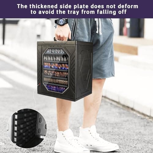 YWJHMY Miniature Carrying Case, Display and Transport Action Figure Display case for Warhammer 40k. (rectangular) - Thumbnail 6