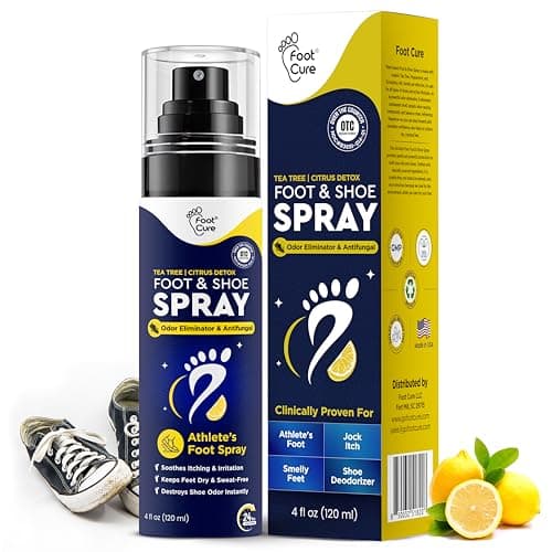 Foot Cure Shoe Deodorizer Spray - Tea Tree & Citrus Shoe Deodorizer for Smelly Feet, Athletes Foot Spray Odor Eliminator and Sweat Control | Removes, Controls & Prevents Odors - 120ml Made in USA - Image 1