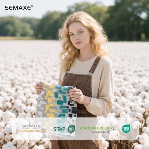 SEMAXE Hand Towels for Bathroom, 100% Cotton Towels with Hanging Loops, Soft and Absorbent, 4 Pack Hand Towel Set for Gym, Shower, Hotel and Spa, Decorative Checkered Towel - Thumbnail 4